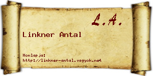 Linkner Antal névjegykártya